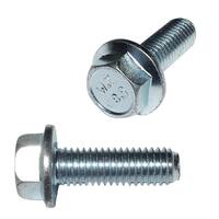 M10-1.5 X 30 mm Hex Flange Screw (FT), Non-Serrated, DIN 6921, Class 8.8, Clear Zinc